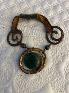 Handmade Copper & Stone Bracelet